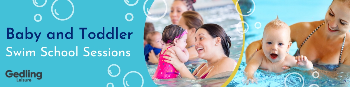 Baby and Toddler Swim School Sessions. Images with mothers with their babies in the swimming pool